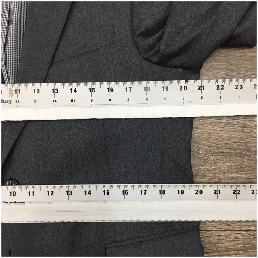 TOMMY HILFIGER Mens‎ Wool Blazer Sport Coat Casual Jacket Size 40R Gray Suit